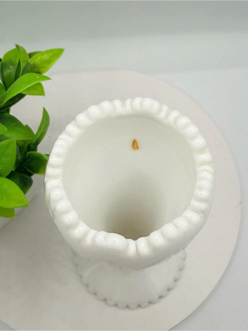 Vintage White Decorative Milk Glass Bud Vase - Jubilee Pattern